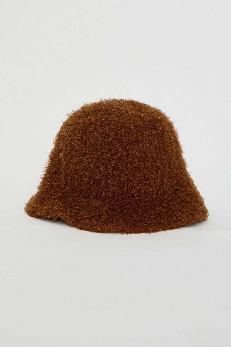 Brown Fuzzy Bucket Hat sold by Ally Fashion product image thumbnail 3