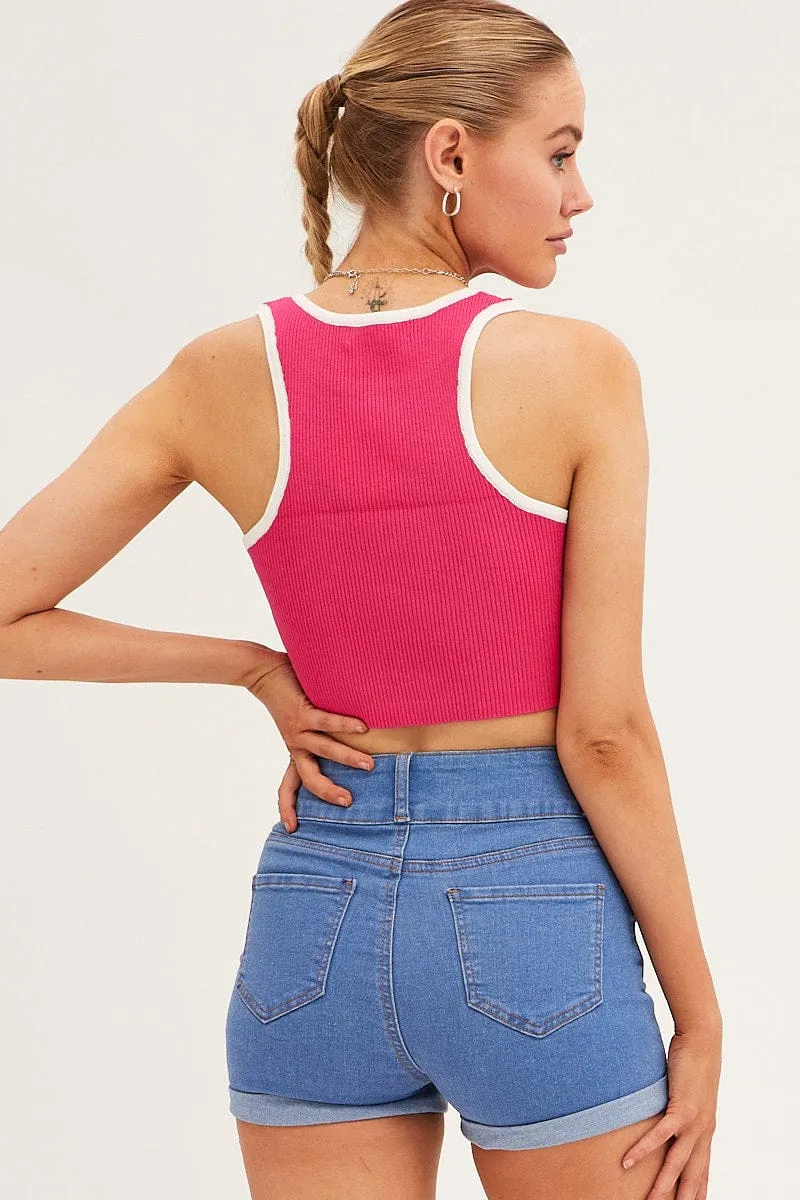 Blue Denim Shorts Skinny High Rise sold by Ally Fashion product image thumbnail 5