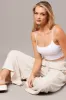 Beige Wide Leg Pants High Rise sold by Ally Fashion