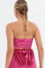 Pink Velvet Bandeau Top sold by Ally Fashion