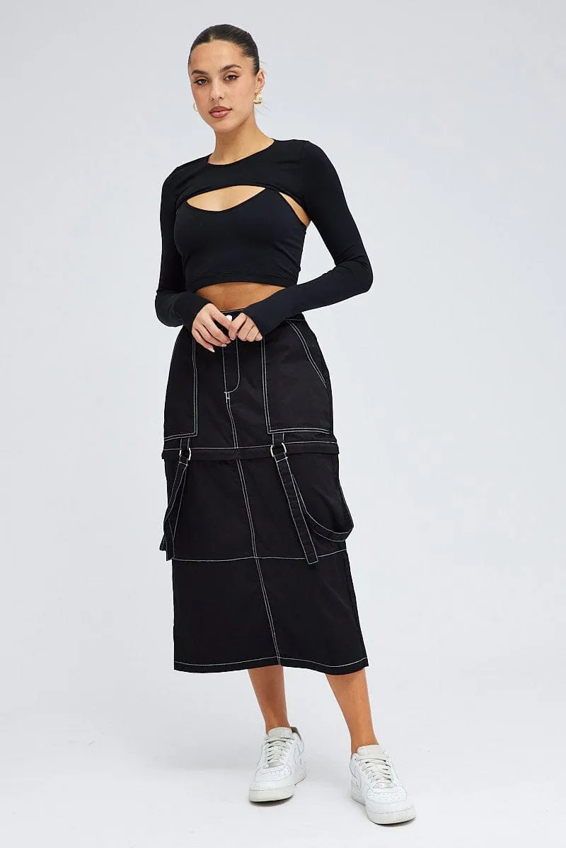 Black Shrug And Cami Top Seamless sold by Ally Fashion product image thumbnail 2