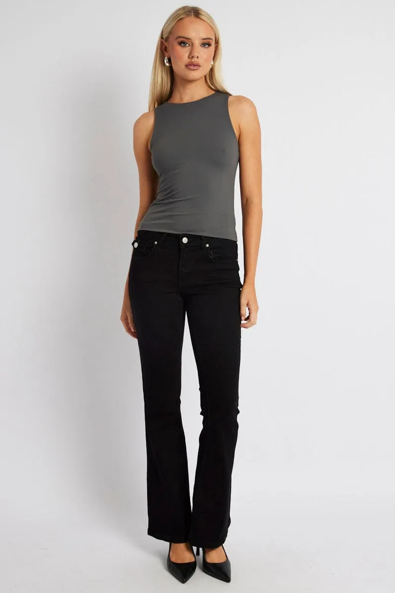 Grey Supersoft Tank Sleeveless sold by Ally Fashion product image thumbnail 2