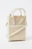 White Crochet Crossbody Bag with Handle sold by Ally Fashion