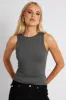 Grey Supersoft Tank Sleeveless sold by Ally Fashion