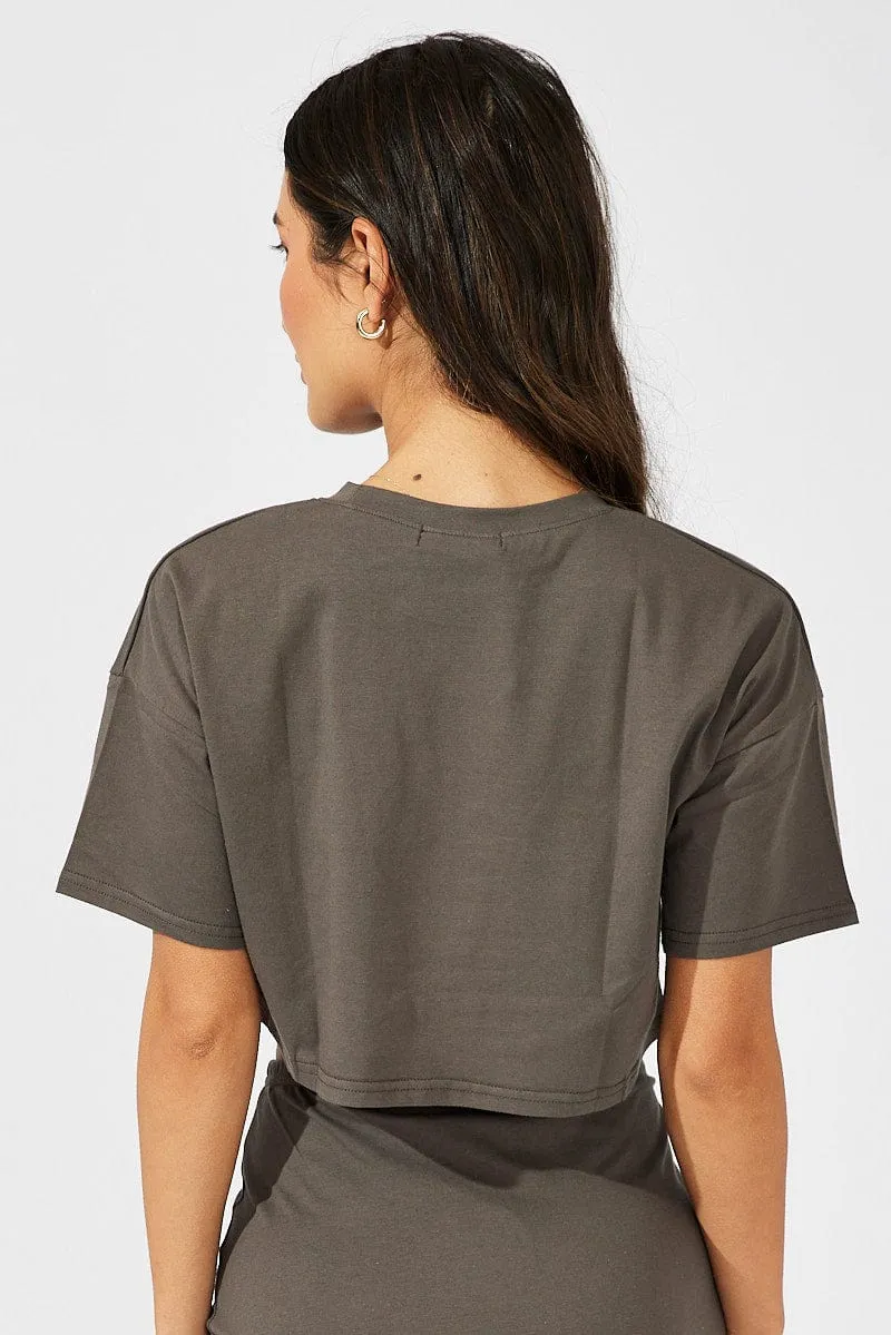 Grey Motocross Graphic Tee Cropped T-shirt sold by Ally Fashion product image thumbnail 5