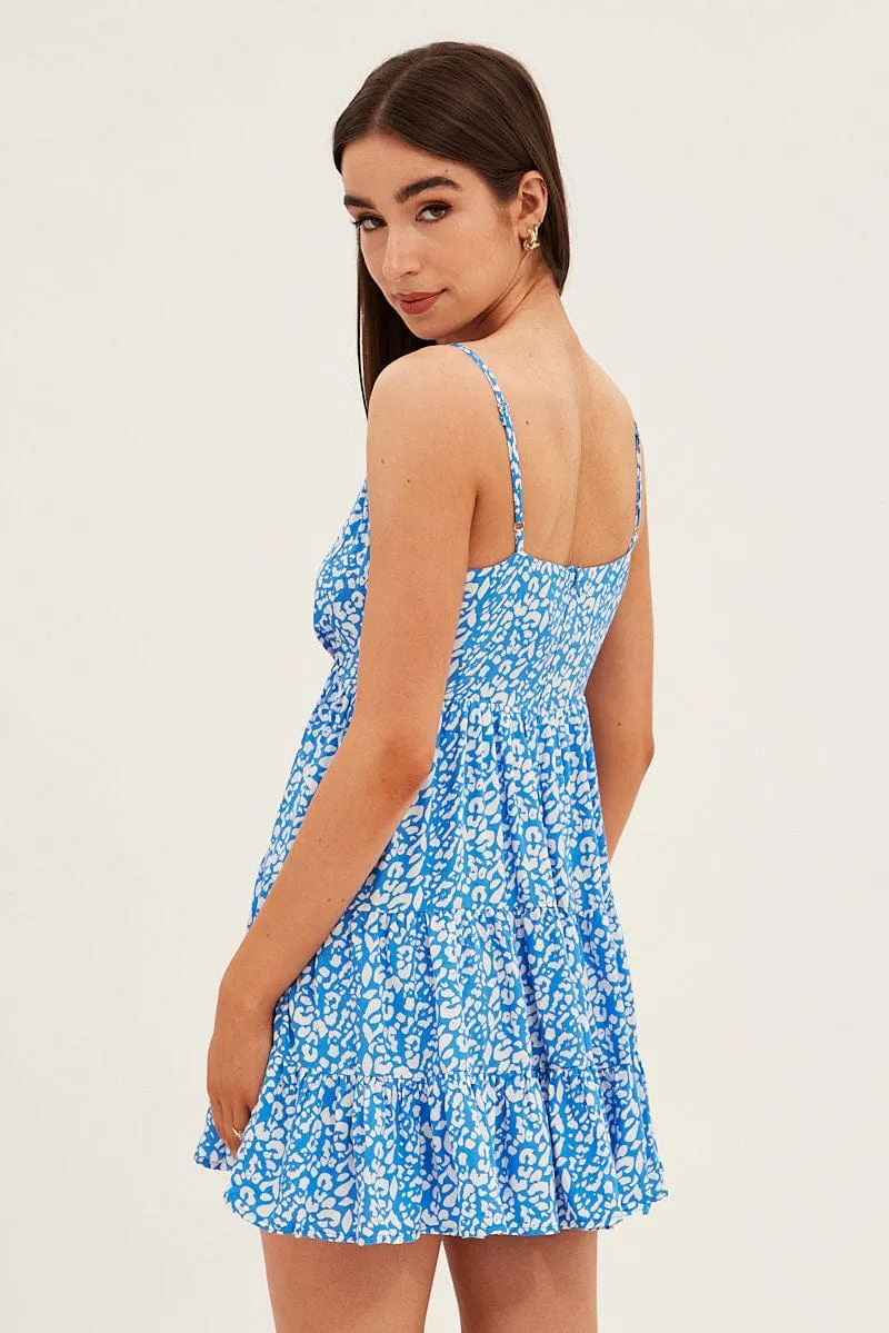 Floral Print Fit And Flare Dress Sleeveless V Neck sold by Ally Fashion product image thumbnail 5