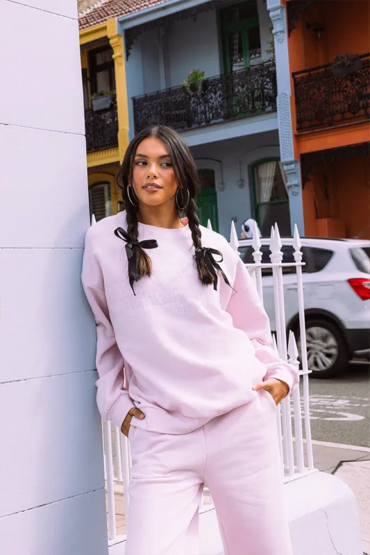 Pink Graphic Sweater Long Sleeve sold by Ally Fashion
