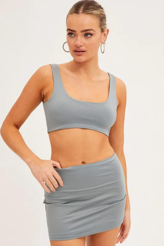 Green Bralette Double Layer sold by Ally Fashion