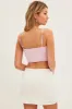 White Mini Skirt Elastic Waist Band Texture Polyester sold by Ally Fashion