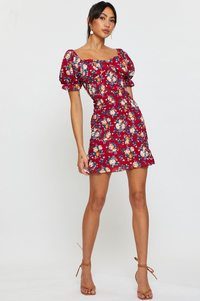 Print Mini Dress Short Sleeve sold by Ally Fashion product image thumbnail 2