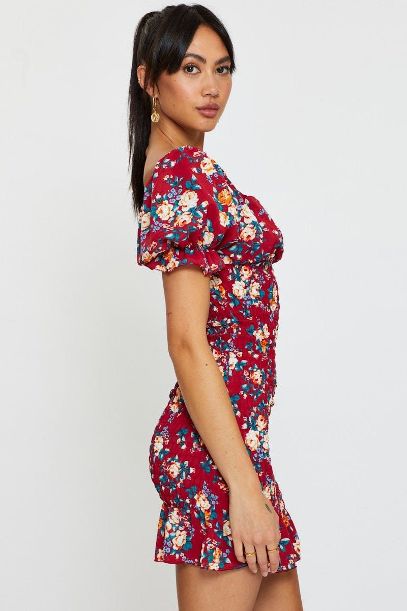 Print Mini Dress Short Sleeve sold by Ally Fashion product image thumbnail 4