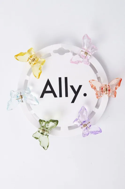 Multi 6 Pack Butterfly Claw Clips sold by Ally Fashion