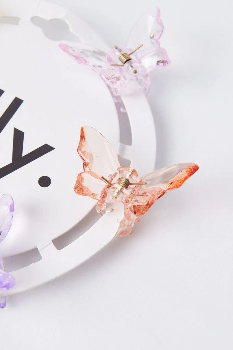 Multi 6 Pack Butterfly Claw Clips sold by Ally Fashion product image thumbnail 2