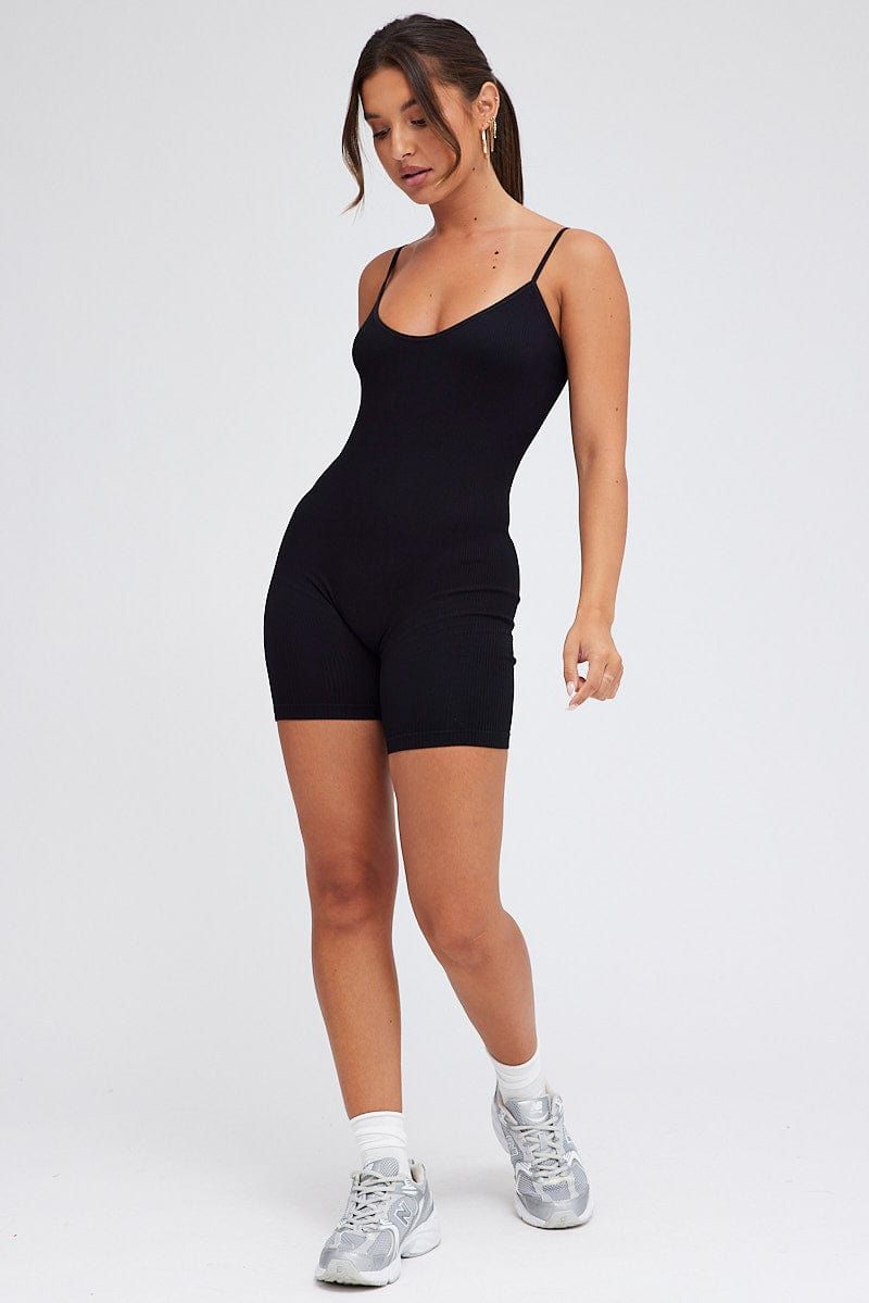 Black Unitard Seamless Activewear sold by Ally Fashion product image thumbnail 2