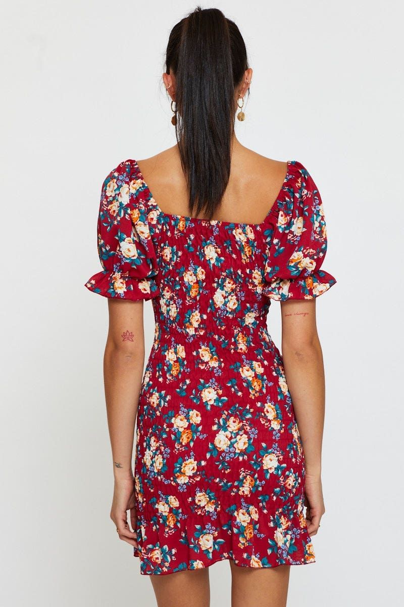 Print Mini Dress Short Sleeve sold by Ally Fashion product image thumbnail 5