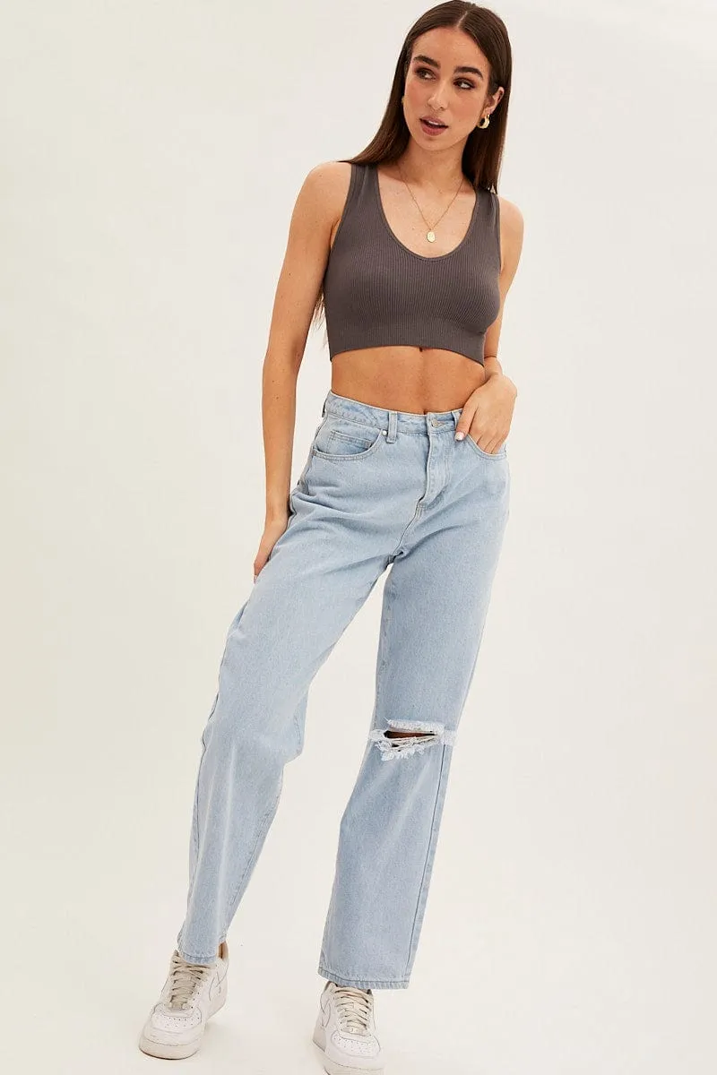 Charcoal Tank Top Sleeveless Seamless sold by Ally Fashion product image thumbnail 2