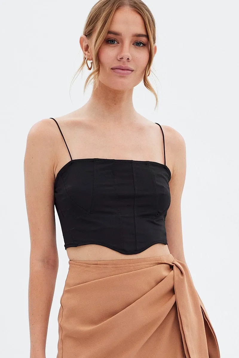 Black Crop Top Sleeveless sold by Ally Fashion product image thumbnail 3