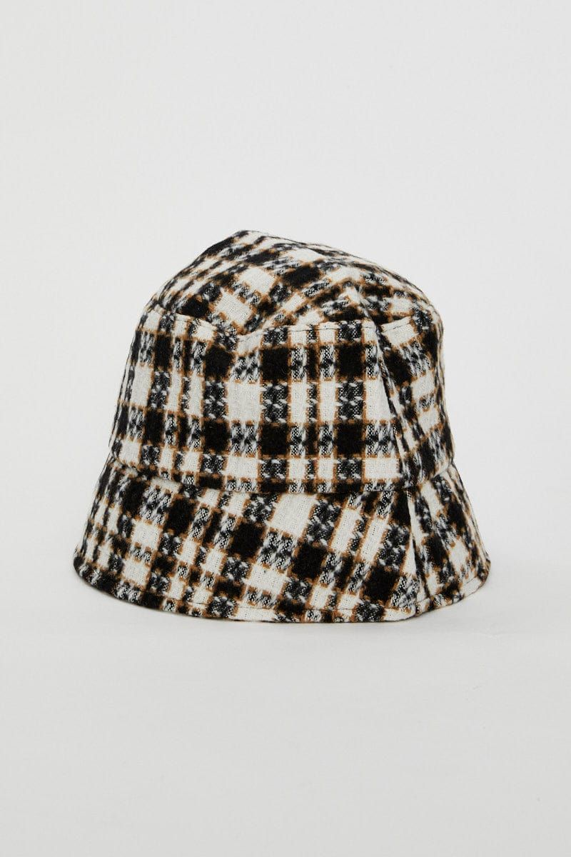Black Plaid Bucket Hat sold by Ally Fashion product image thumbnail 3