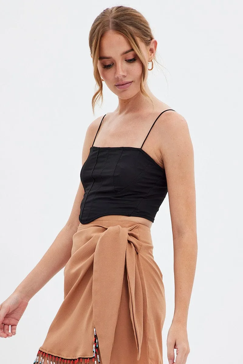 Black Crop Top Sleeveless sold by Ally Fashion product image thumbnail 4