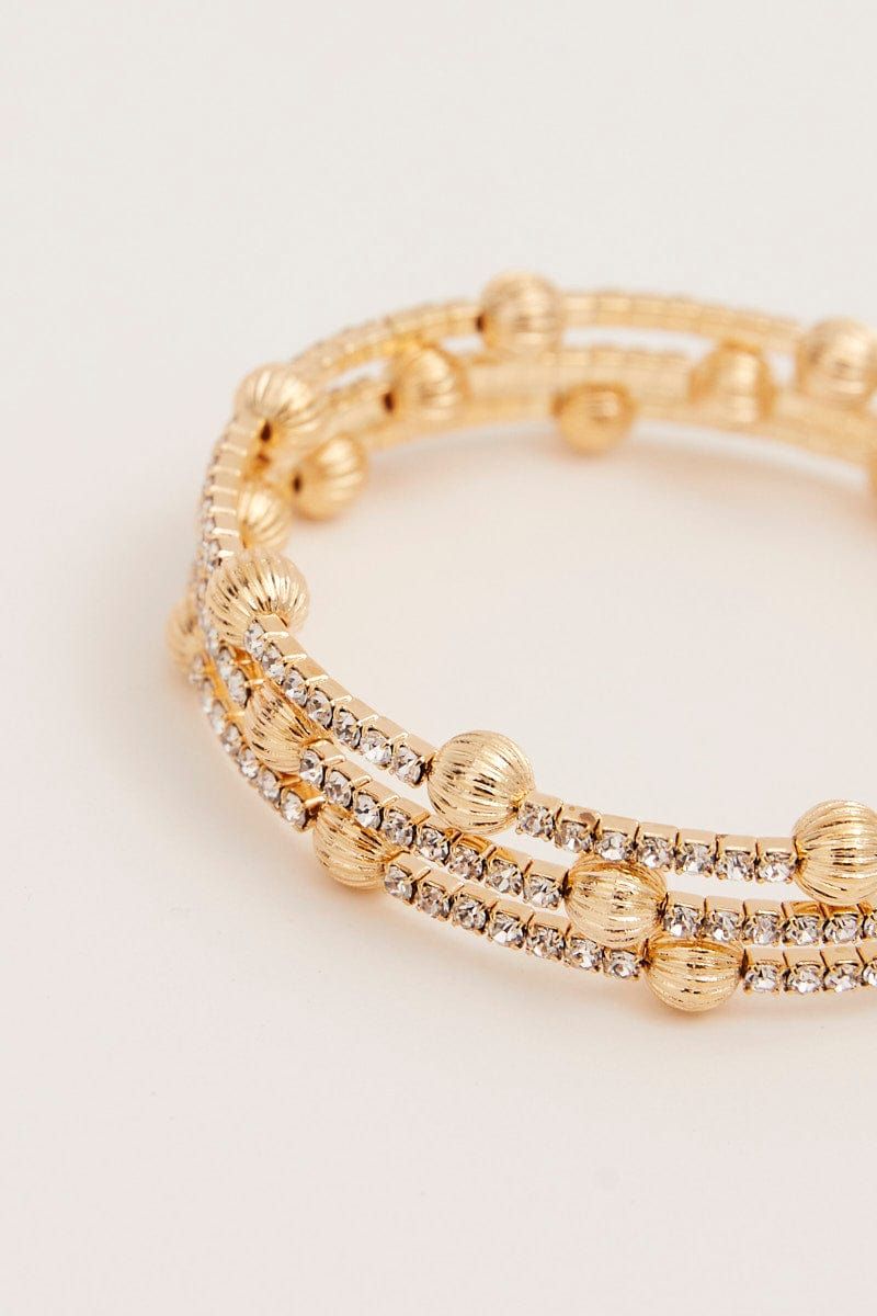 Gold Rhinestone Bangle sold by Ally Fashion product image thumbnail 2