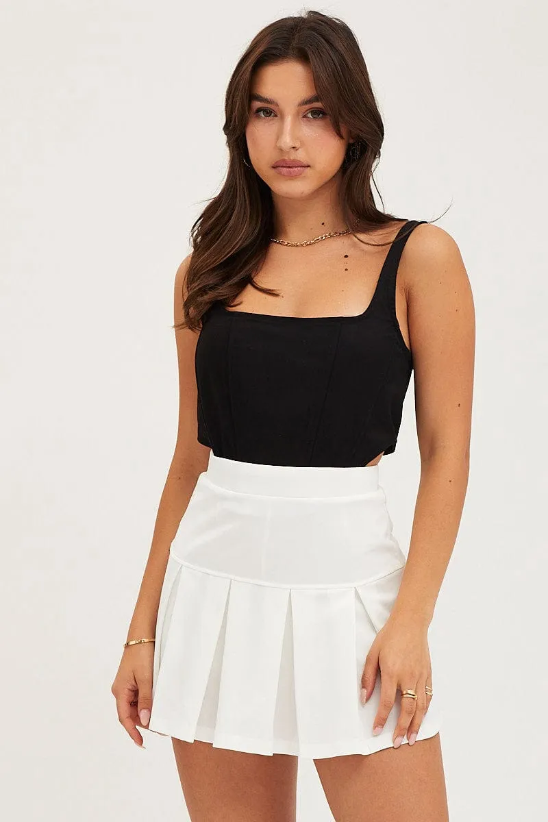 Black Corset Top Sleeveless Crop sold by Ally Fashion