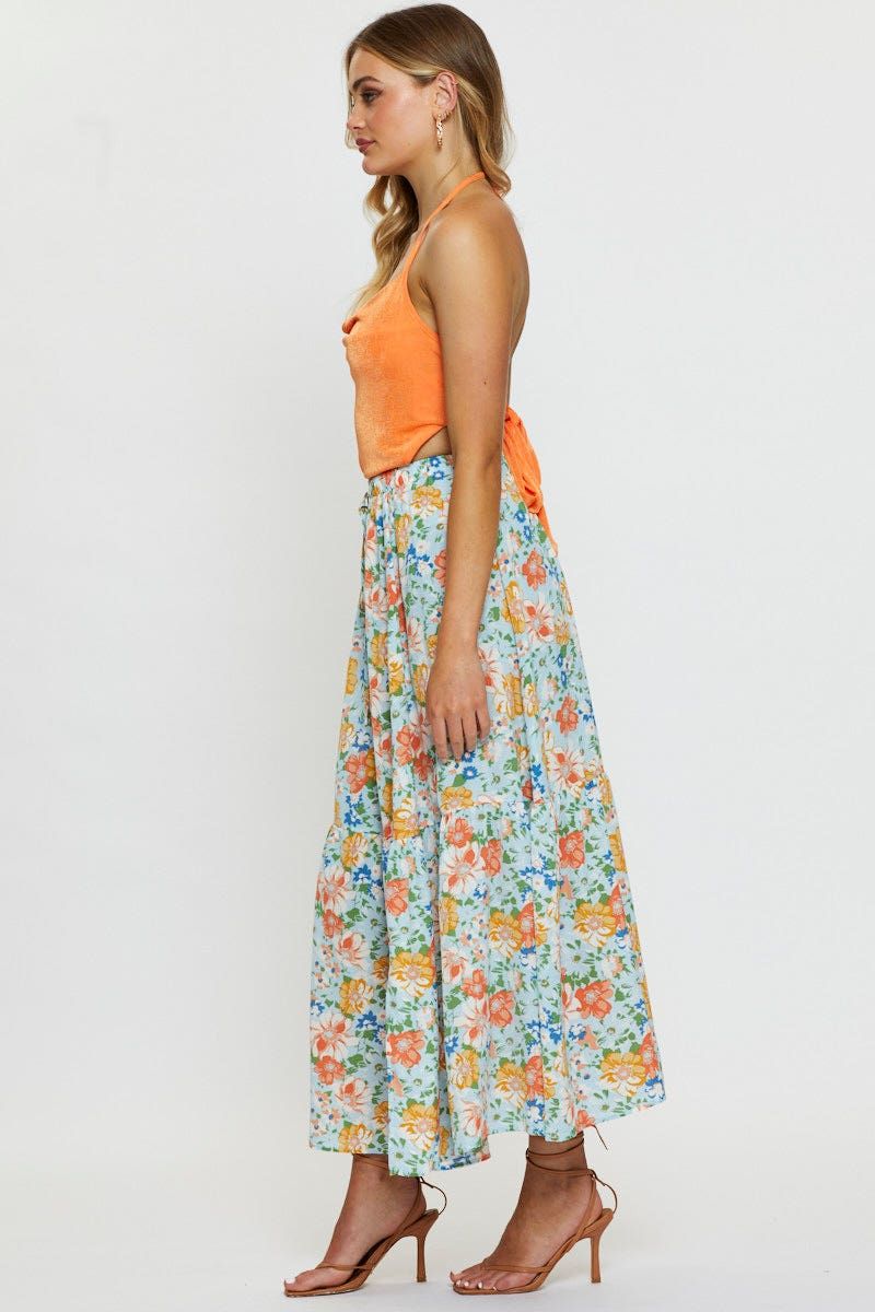 Print High Waist Maxi Skirt sold by Ally Fashion product image thumbnail 4