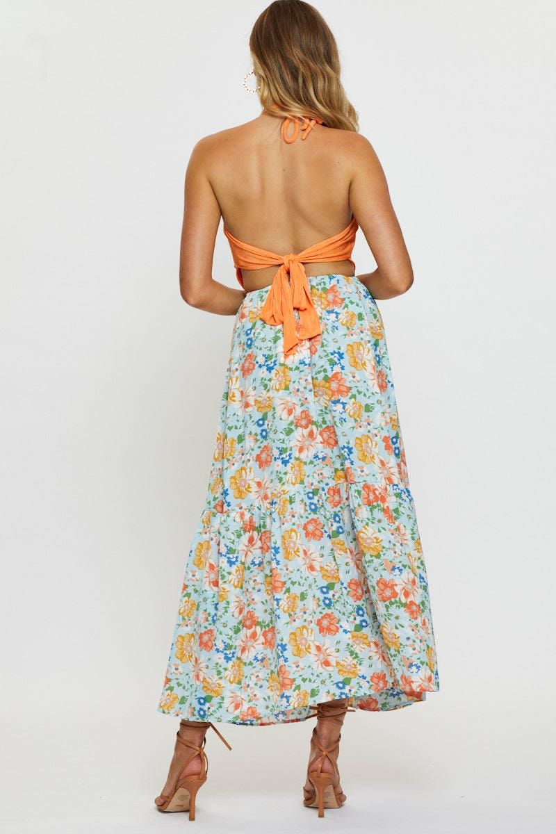 Print High Waist Maxi Skirt sold by Ally Fashion product image thumbnail 5
