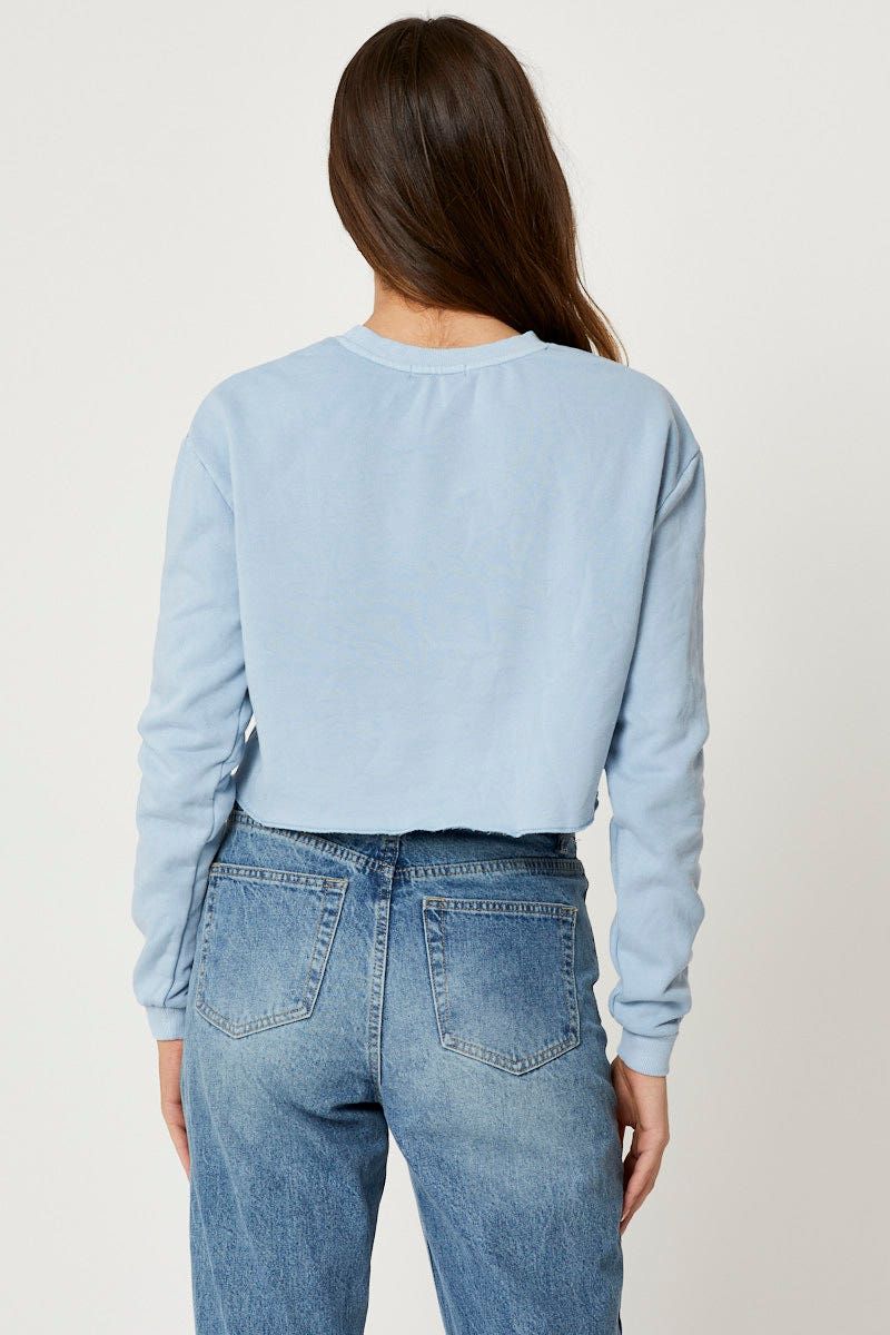 Blue Long Sleeve Sweat sold by Ally Fashion product image thumbnail 4