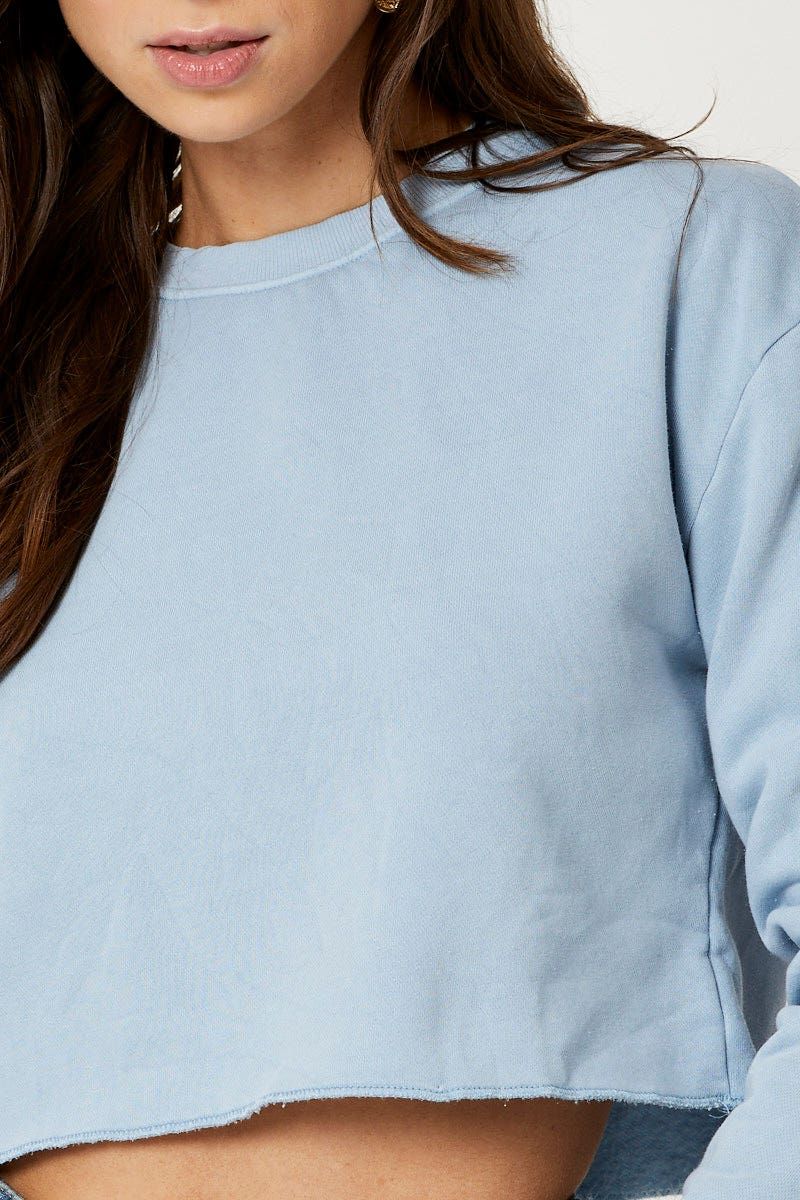 Blue Long Sleeve Sweat sold by Ally Fashion product image thumbnail 5
