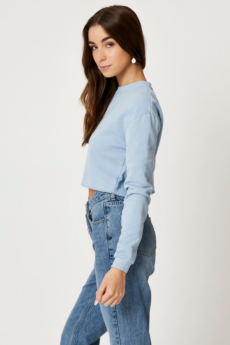 Blue Long Sleeve Sweat sold by Ally Fashion product image thumbnail 3