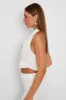 White Button Top Through Collared Vest Top sold by Ally Fashion