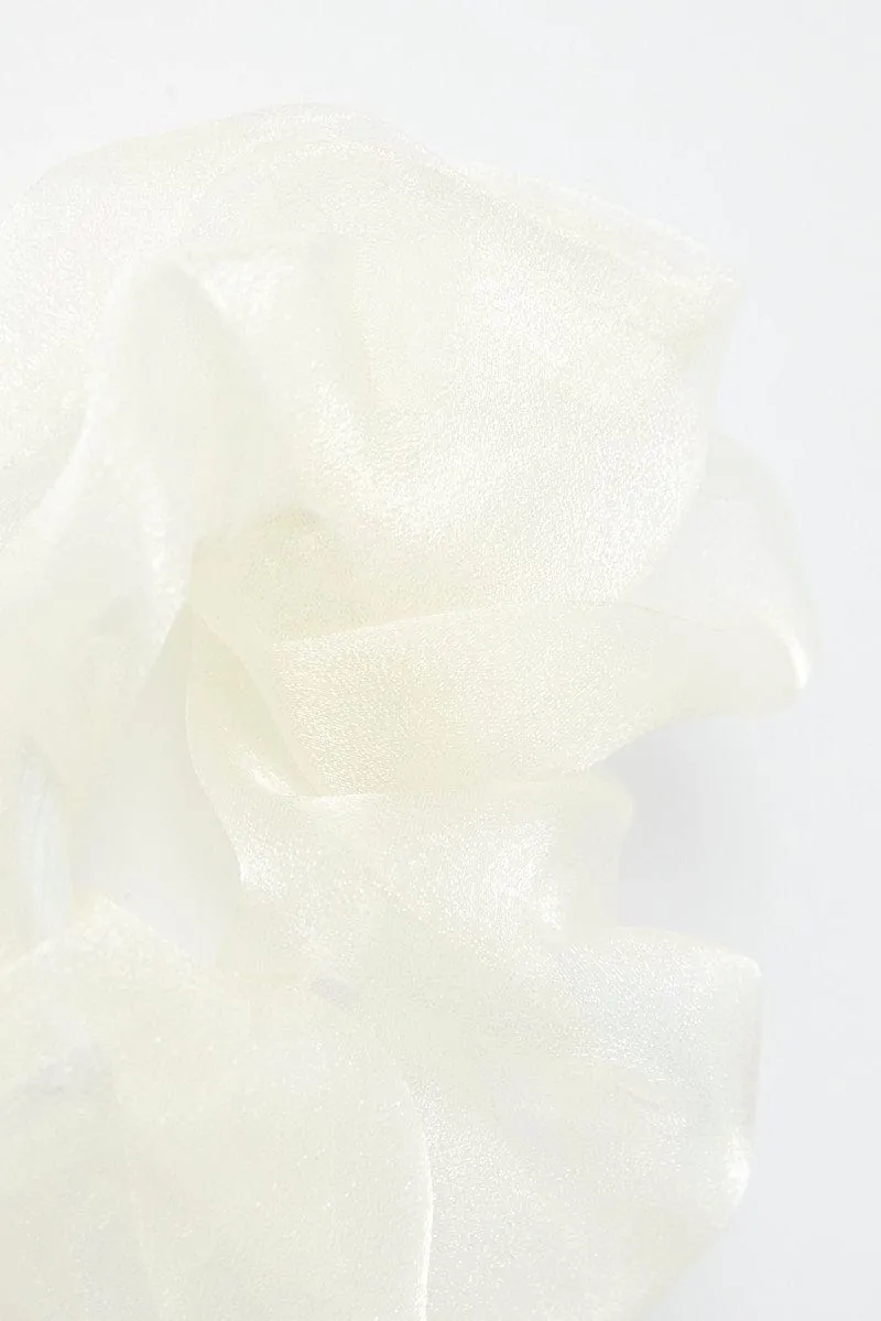 White Organza Scrunchie sold by Ally Fashion product image thumbnail 2