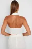 White Button Top Through Collared Vest Top sold by Ally Fashion