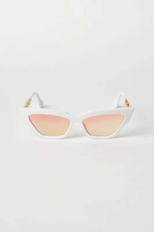 White Cat Eye Fashion Sunglasses sold by Ally Fashion