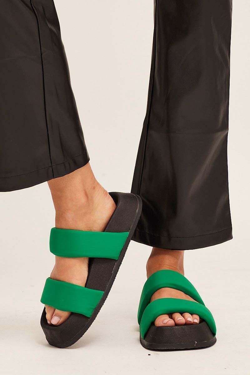 Green Flatform Slide Sandals sold by Ally Fashion product image thumbnail 2