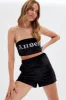 Black Velvet Bandeau Top sold by Ally Fashion