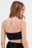 Black Velvet Bandeau Top sold by Ally Fashion