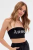 Black Velvet Bandeau Top sold by Ally Fashion
