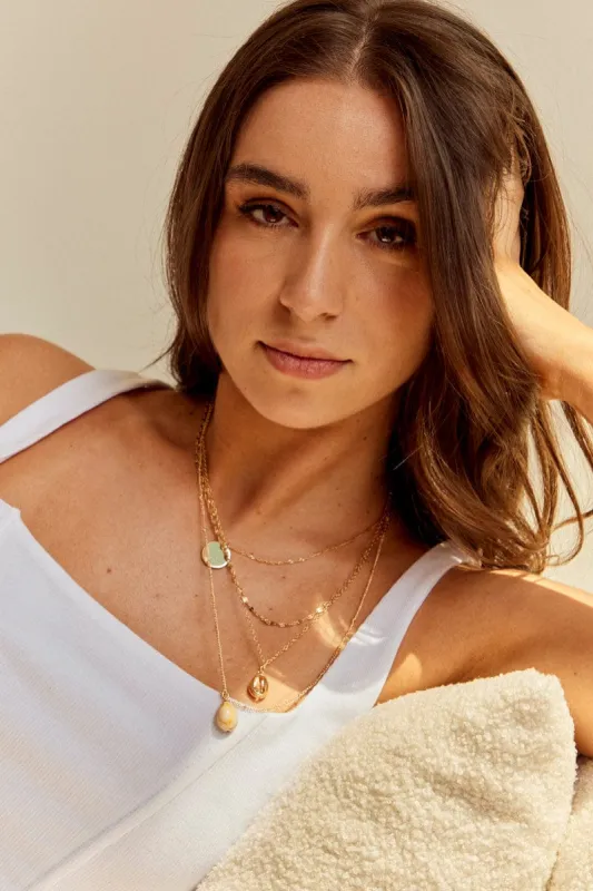 Gold Shell Pendent Layered Necklace sold by Ally Fashion