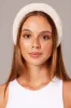 White Faux Fur Headband Hairband sold by Ally Fashion