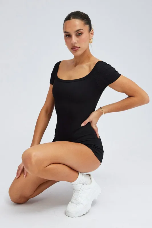 Black Unitard sold by Ally Fashion