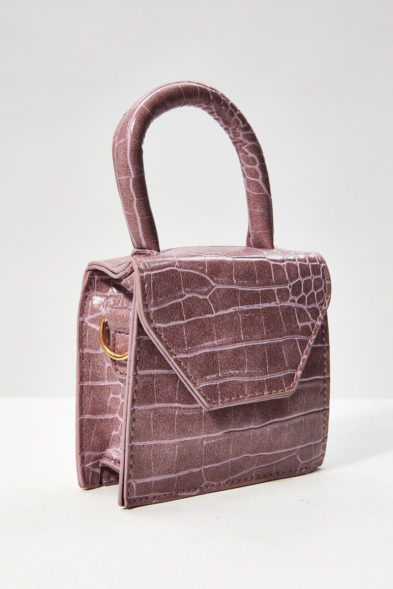 Purple Mini Bag With Pearl Strap sold by Ally Fashion product image thumbnail 4