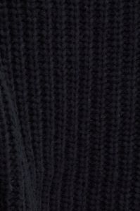 Black Knit Top Round Neck Long Sleeve Crop sold by Ally Fashion