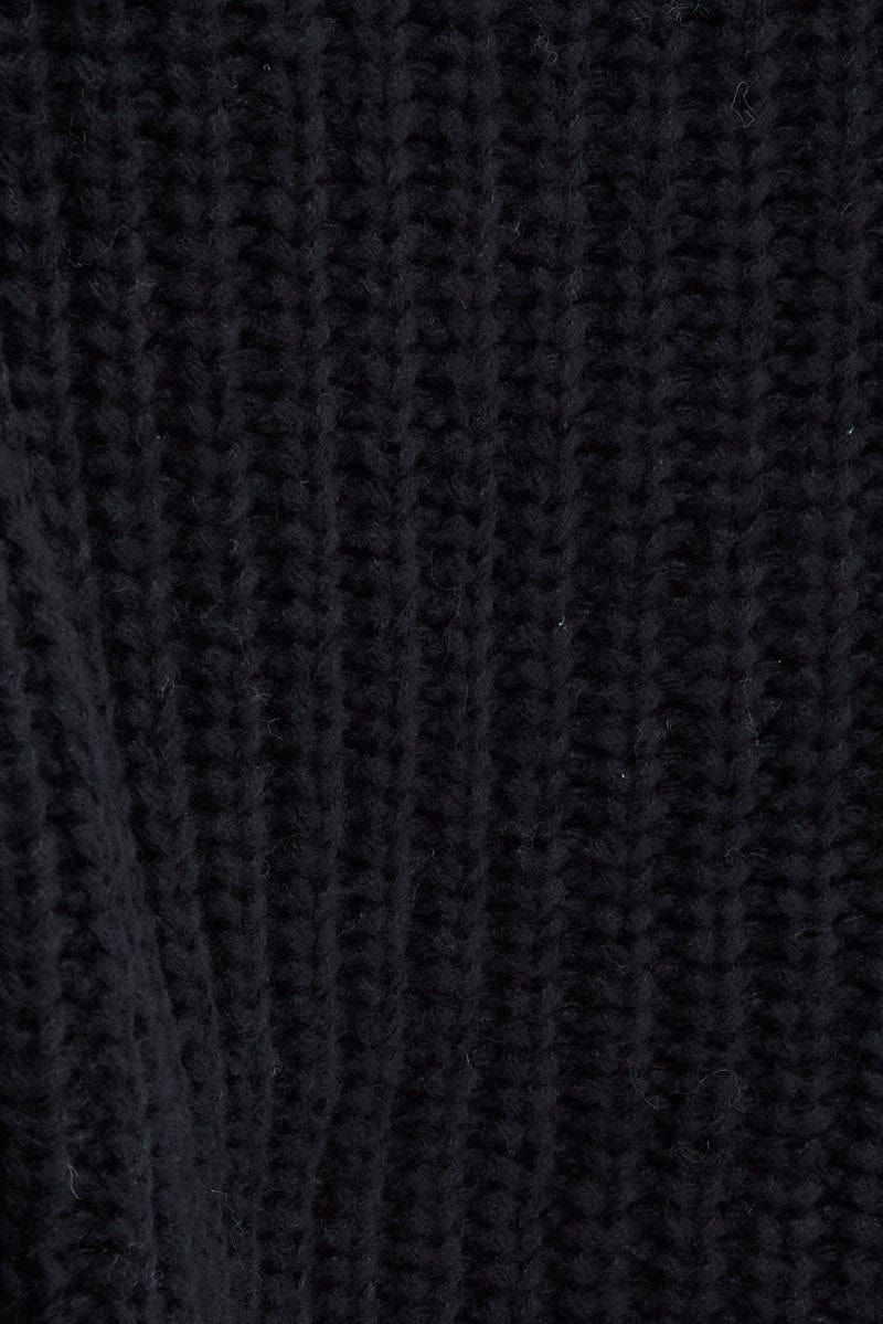 Black Knit Top Round Neck Long Sleeve Crop sold by Ally Fashion product image thumbnail 6