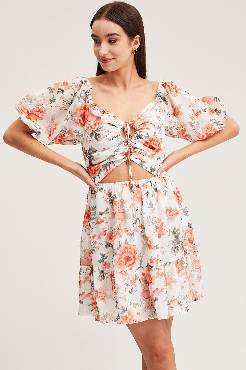 Print Mini Dress Short Sleeve sold by Ally Fashion product image thumbnail 3