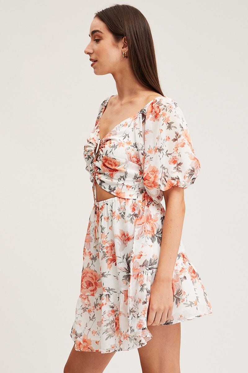 Print Mini Dress Short Sleeve sold by Ally Fashion product image thumbnail 4