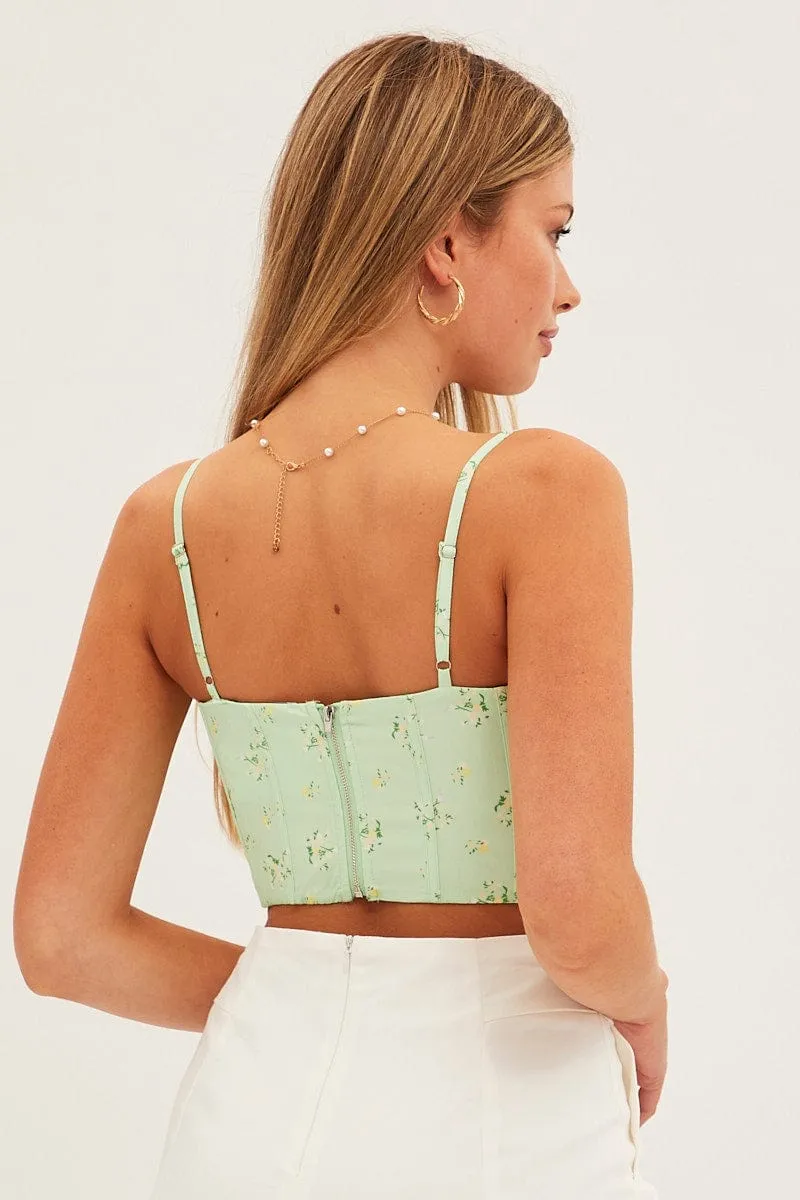Green Corset Style Crop Top sold by Ally Fashion product image thumbnail 5