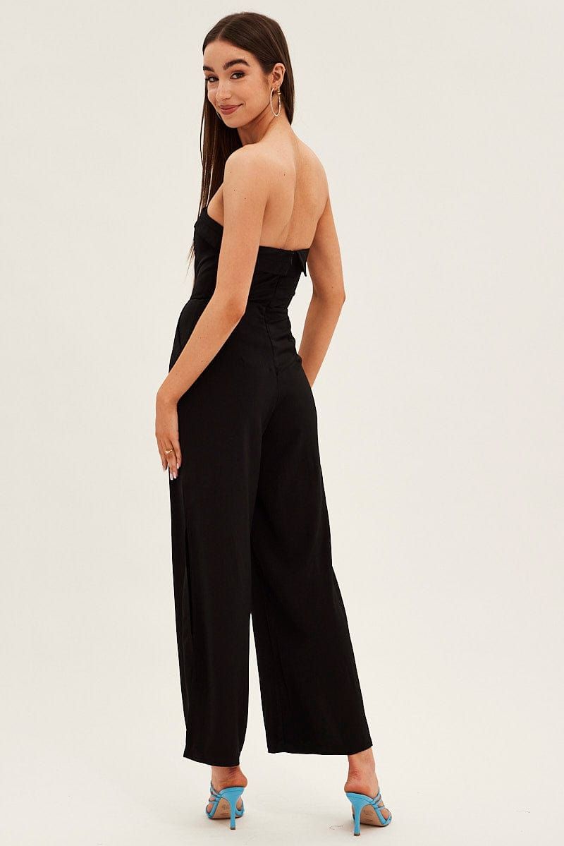 Black Strapless Jumpsuit Side Split sold by Ally Fashion product image thumbnail 5