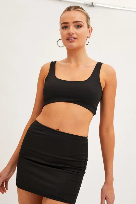 Black Bralette Double Layer sold by Ally Fashion