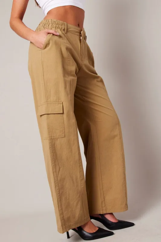 Beige Cargo Pants Mid Rise sold by Ally Fashion